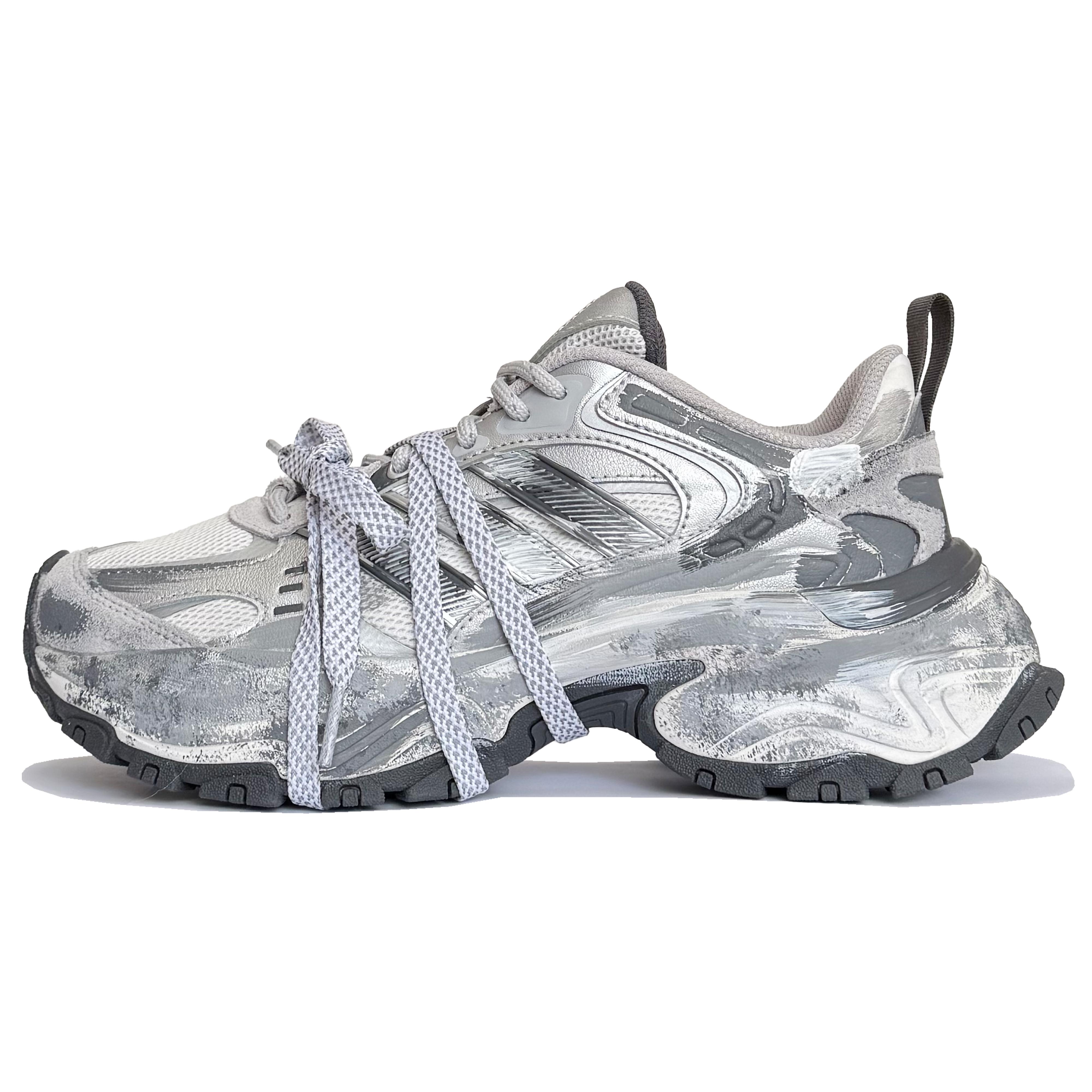 

Adidas SHADOW FEVER Slip Resistant Height Increasing Low top Running Shoes Unisex Gray JQ7622(TeamK-) 40⅔