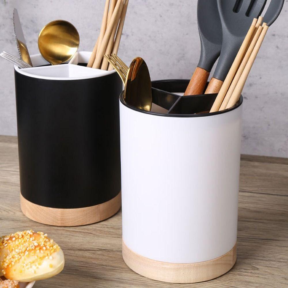 Detachable Design Cutlery Drainer Three Compartments Tableware Storage Kitchen Tools  Kitchen Use