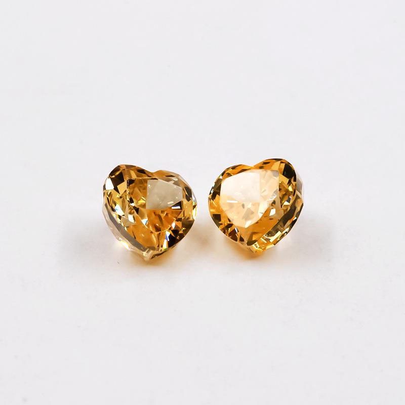 5x5mm Ice Flower Heart-Shaped Gemstone for Jewelry Rings and Necklaces Heart Shape 5*5mm 1 Piece