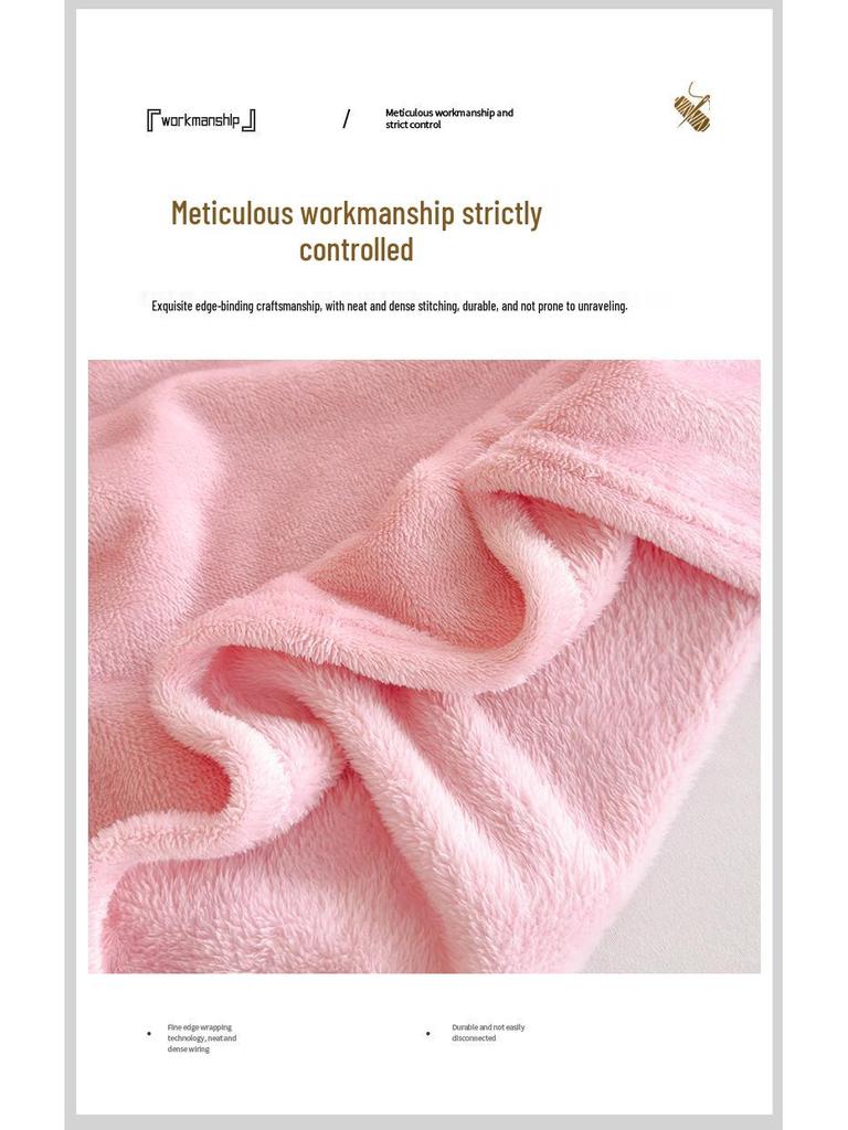 All-Season Luxury Flannel Blanket - Small, Double-Sided Fleece for Office or Home Use