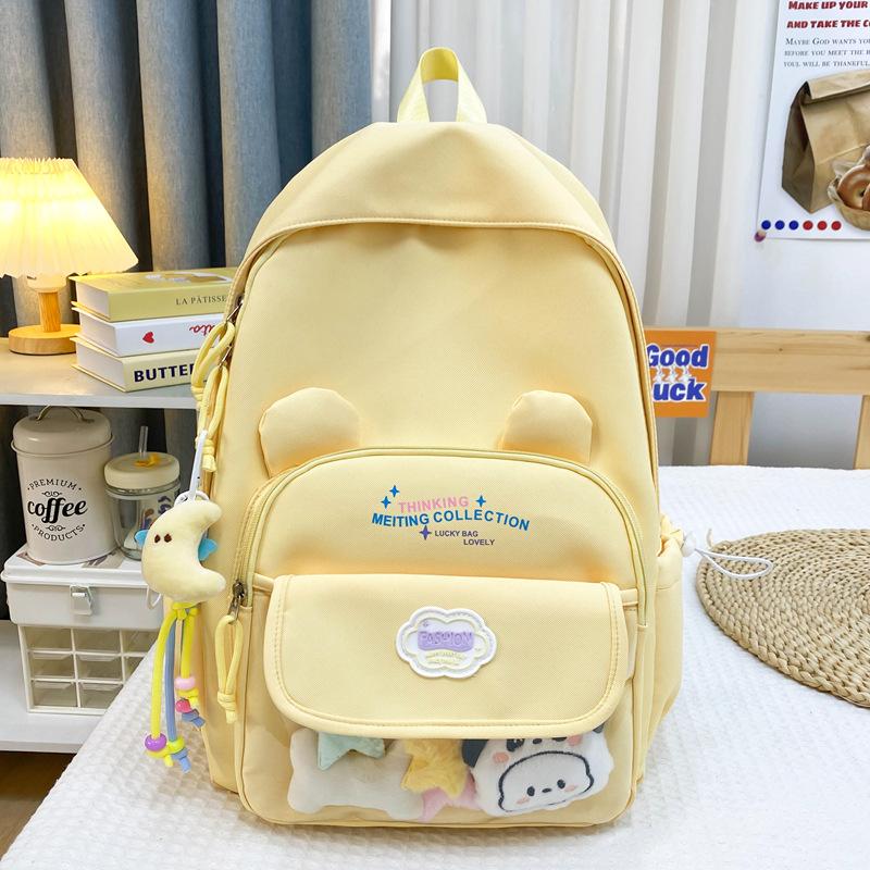 High-value college style, fresh and sweet, high-capacity backpack for primary and secondary school students