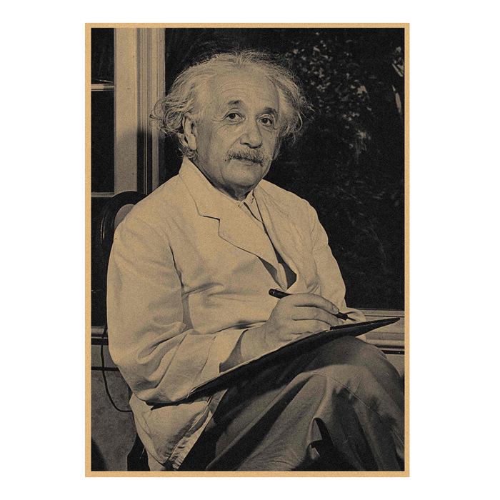 

Einstein Imagination Over Knowledge Retro Kraft Paper Wall Poster 504 29.7X42cm(A3 size）