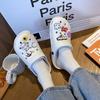 Hole shoes women's non-slip year new lazy beach bag head semi-cool slippers women's summer wear