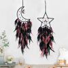 Gothic Dreamcatcher Colorful Feather Wind Chime Crystal Hand-woven Living Room Bedroom Hanging Ornaments Wall Pendant Home Decor