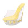 Platform Heel Cool Slippers Sexy Transparent Wedge Heel Crystal Shoes Waterproof Table Women's Shoes