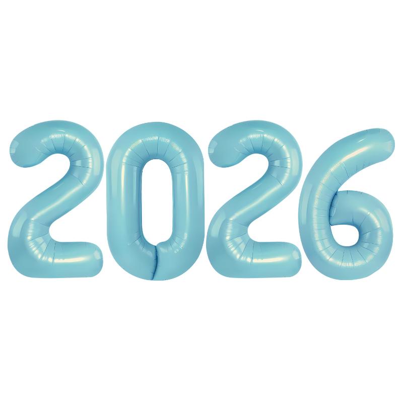 

2026 Цифри Фольговані Кулі З Новим Роком Вечірка Декорація Реквізит для Фотобудки Приладдя Різдво Домашній Декор Навідад 2026