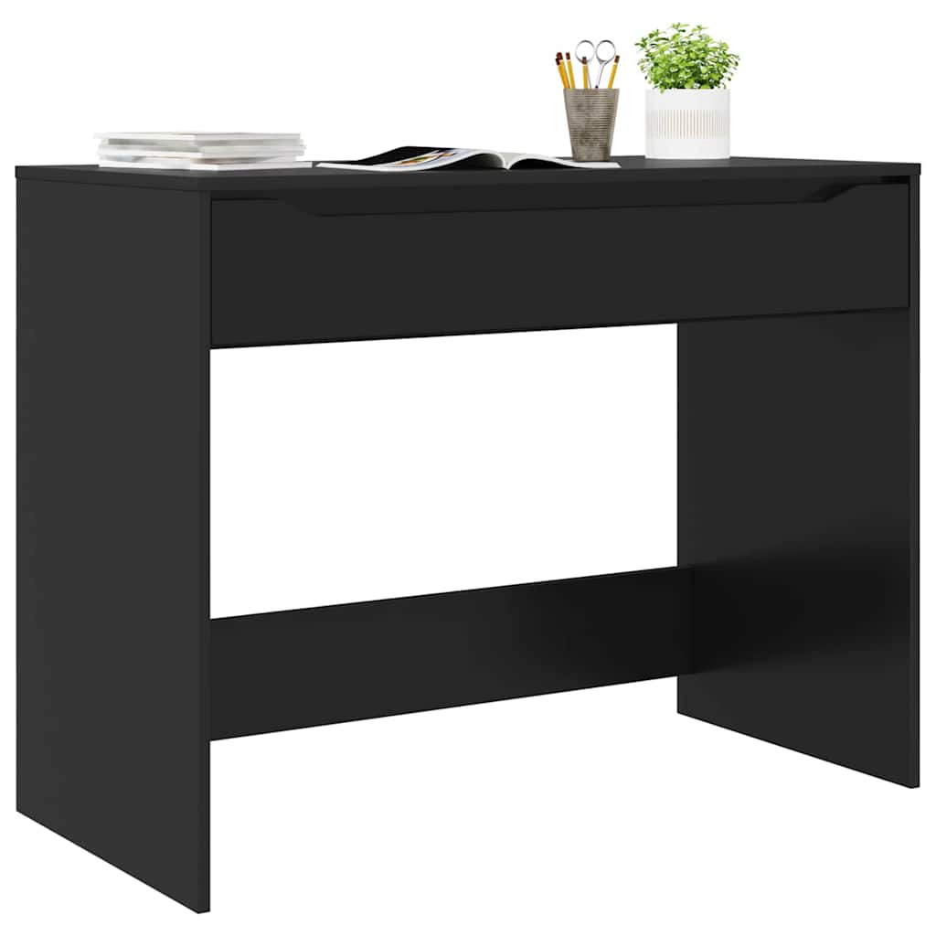 Desk Black 100 X 50 X 78 Cm Particleboard