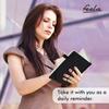 Feela A5 7mm 64 Horizontal Synthetic Leather Horizontal Inner Bookmark Classic Memo Pad Notebook, 12-Pack, A-Ruled, Sheets, Black, Ruled, Hardcover,