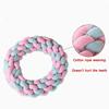 JUSTINLAU Pet Toys Anti-bite Teeth Cleaning Toys Pink Blue Mini Ball Cotton Knot Tooth-grinding Toys for Dogs Home Pet Supplies