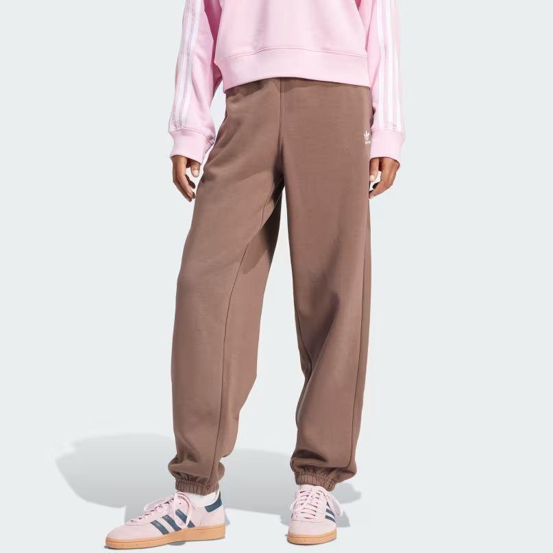 Adidas Originals Essential Fleece Joggers With Letter Logo Print Women Joggers Light-Yellow IR5974