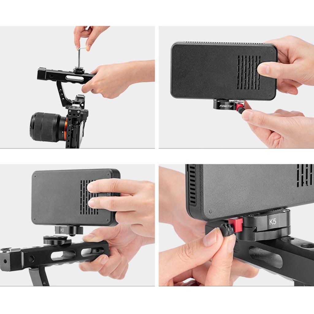 Quick Release Plate Mini Field Monitor Quick Release Plate For Lcd Monitor Magic Arm Led Light Camera Camcorders Rig