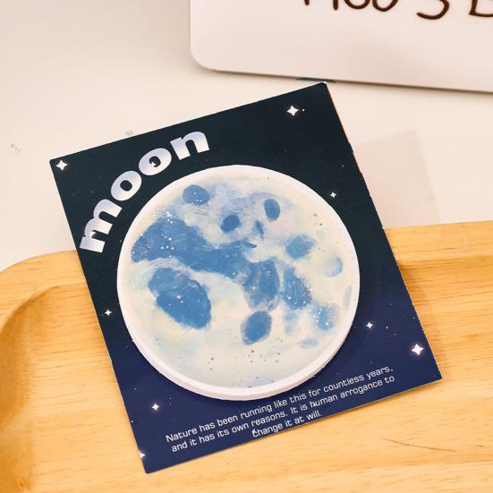 Planet-Themed Round Note Pads Creative Earth Moon Self-Adhesive Memo Pads for Students Practical Office School Supplies
