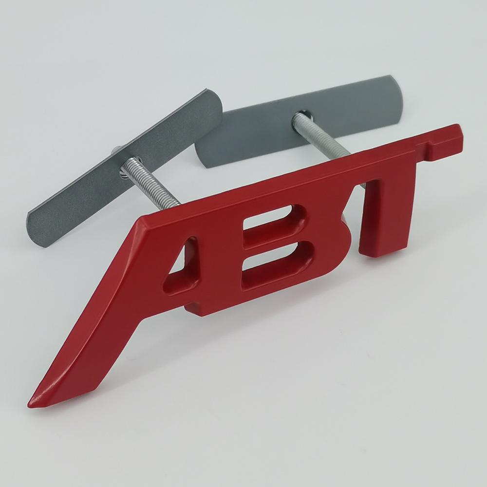 3D Metal Logo ABT Grill Emblem Badge Rear Trunk Badge Decal Sticker For Audi A3 A5 A6 Q5 Q7 Q8 S4 S5 S6 RS3 RS6 Car Accessories