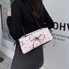 Fashion Bow Ribbon Shoulder Bag Daily Casual Commuting Bowknot Print Underarm Bag Sweet Women's Small Handbag