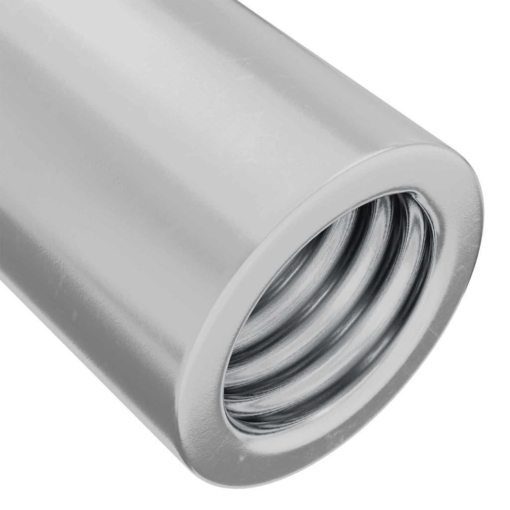 Lock Nut 12 Pcs Silver M6 X 25 Mm Steel