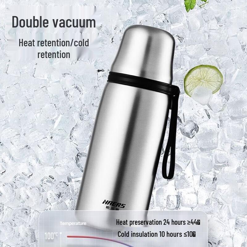 HAERS 316L Stainless Steel Portable Thermos Cup