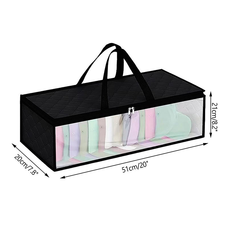 Strapazierfähiger Baseballkappen-Organizer Hutaufbewahrung für Baseballkappen Robuster Kappen-Organizer Hutetui mit Tragegriffen und Doppelreißverschluss