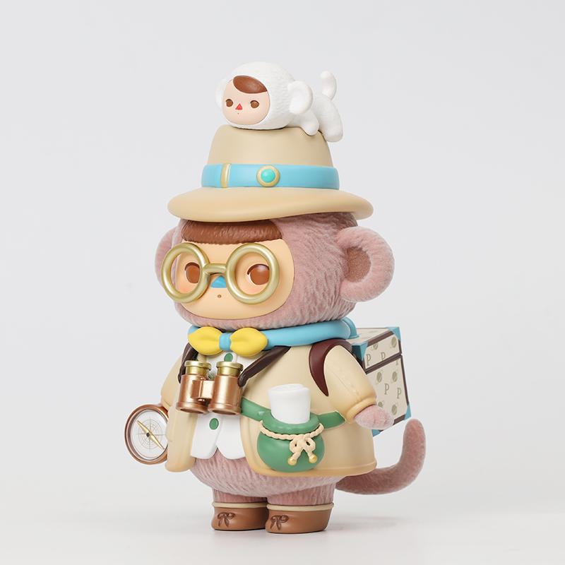 New POP MART PUCKY, Planet Explorer, Little Monkey Archaeologist, Large Size Trendy Figures 15.4cm 210800049