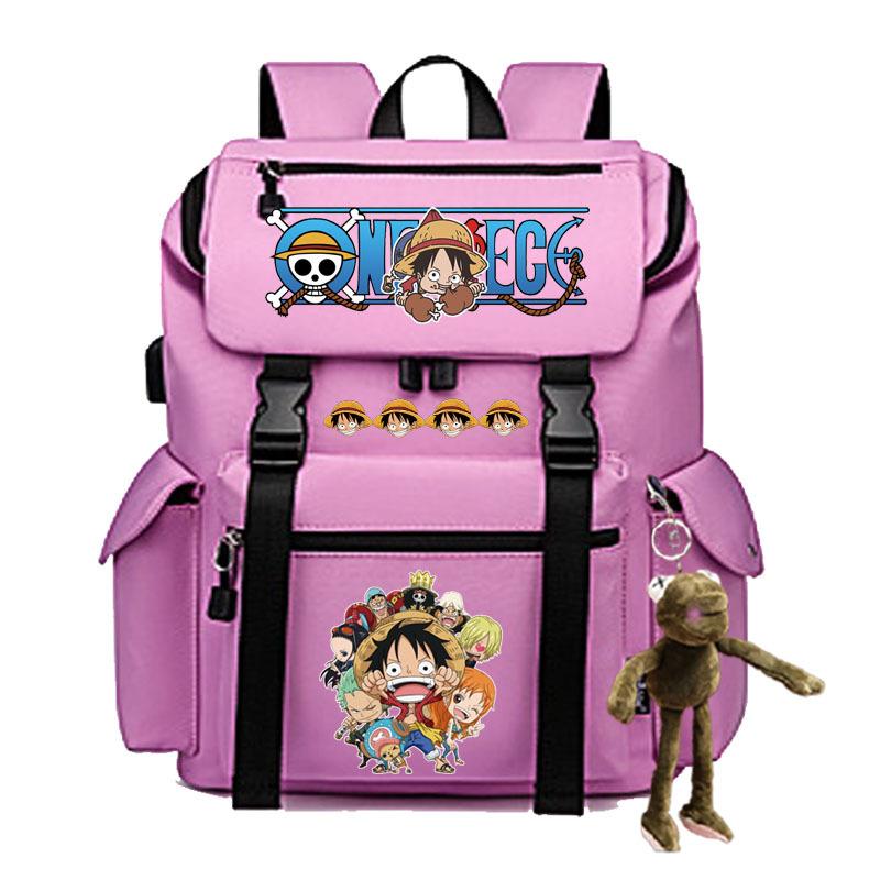 2024 Cross-border New Popular ONE PIECE Cartoon Pattern Backpack College Student Large-capacity Laptop