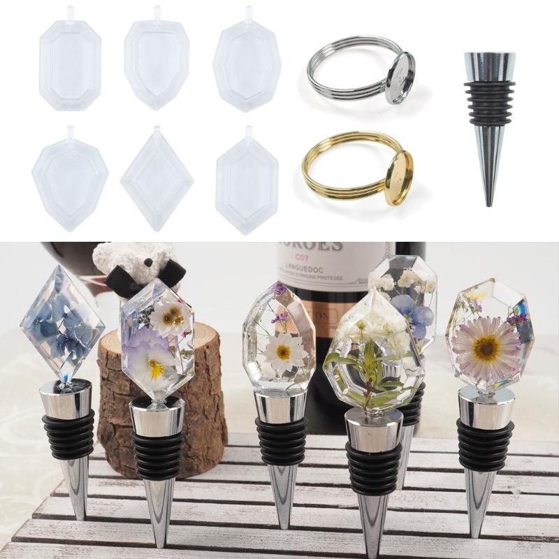 Resin Casting Silicone Mould Wine Stopper Napkin Rings DIY Hand-making Accessories Hand-making Wine Stopper Napkin Rings