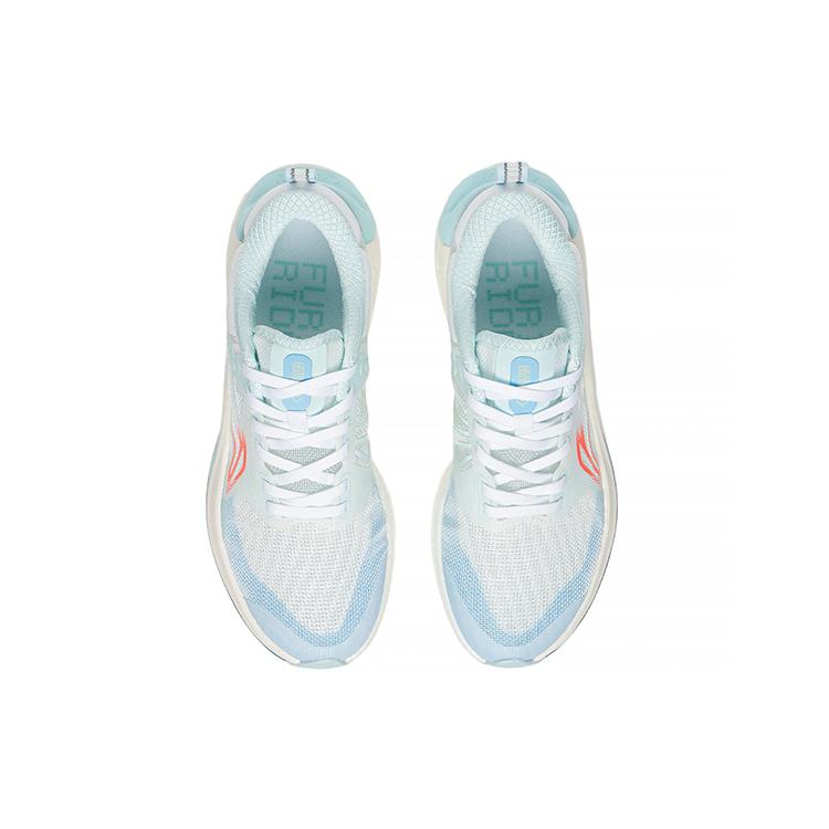 New LiNing Furious Rider 6.0 Lightweight Coverage Low Top Running Shoes Women's White Blue ARZS002-8