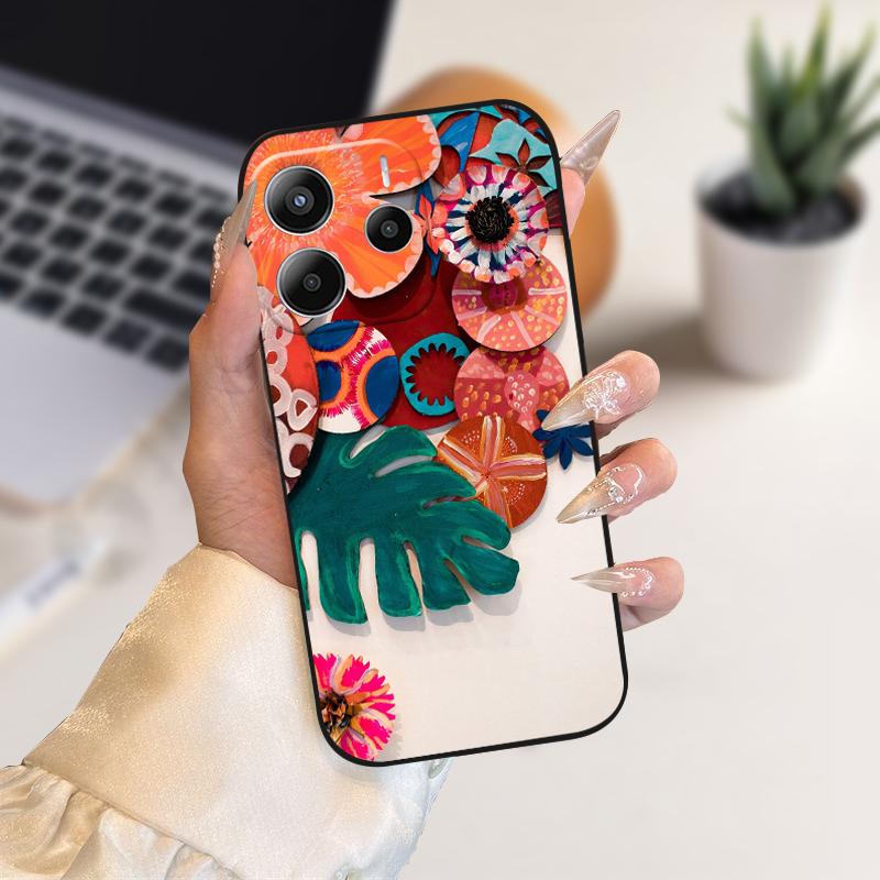 Phone Case For Redmi Note14 Silicone TPU Phone Coque Cover Cases For Redmi Note 14 4G Fashion Soft Protective Bumper Fundas Bags