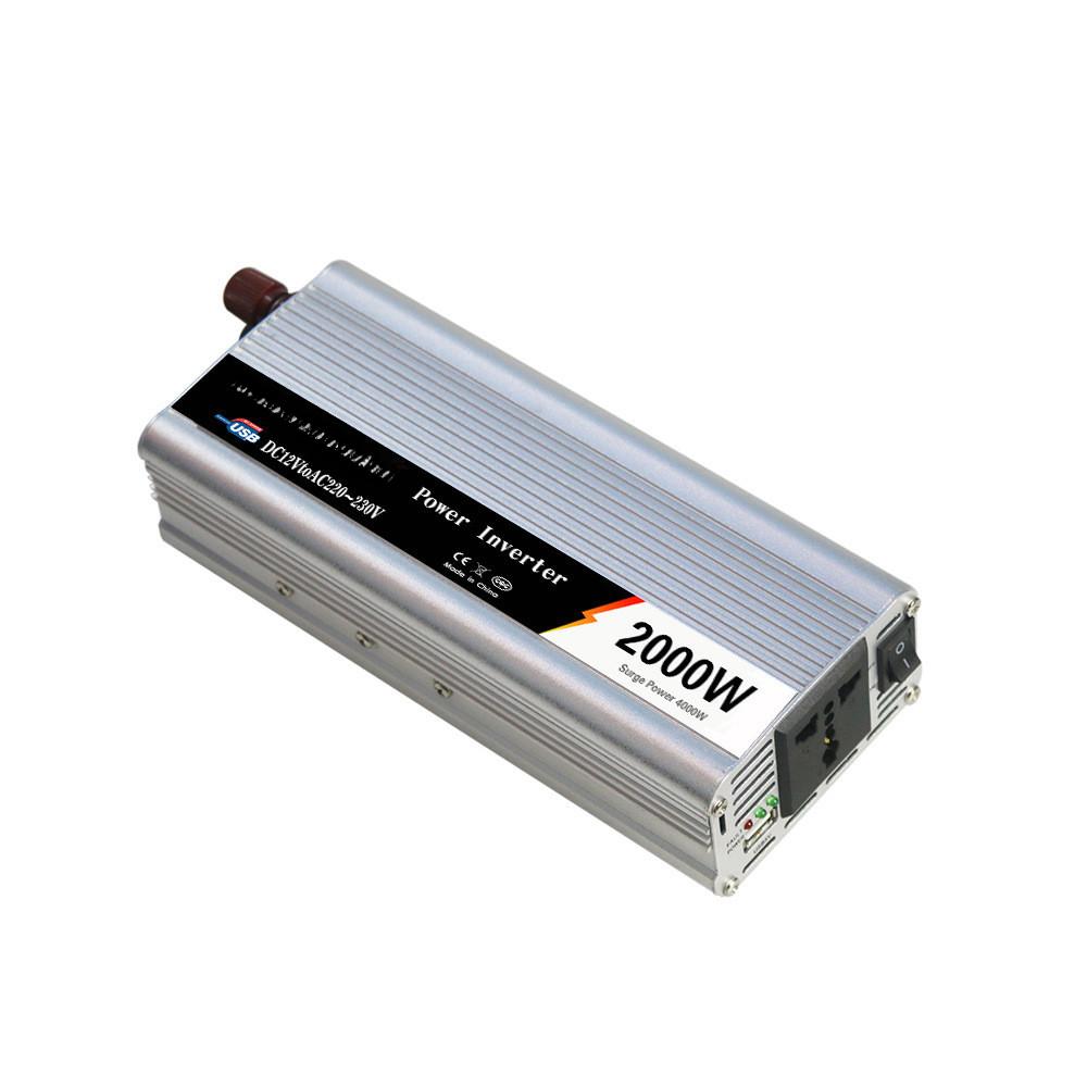 Adaptador de Energia Multifuncional Doméstico 2000W Inversor Portátil Montado no Carro Conversor de Energia