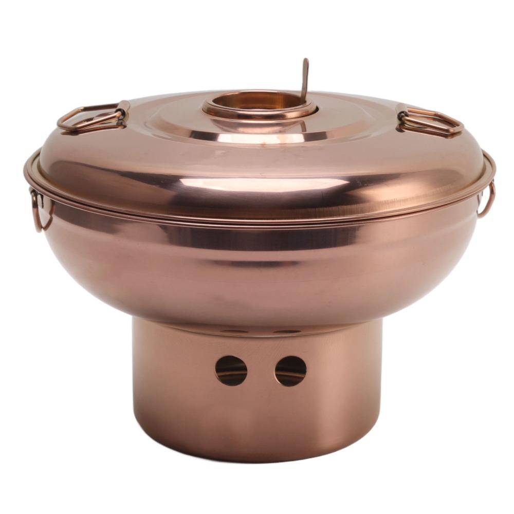 Rose Gold Dry Ice Hot Pot 410 Stainless Steel Dessert Fondue Pot Chinese Hot Pot  Home Kitchen