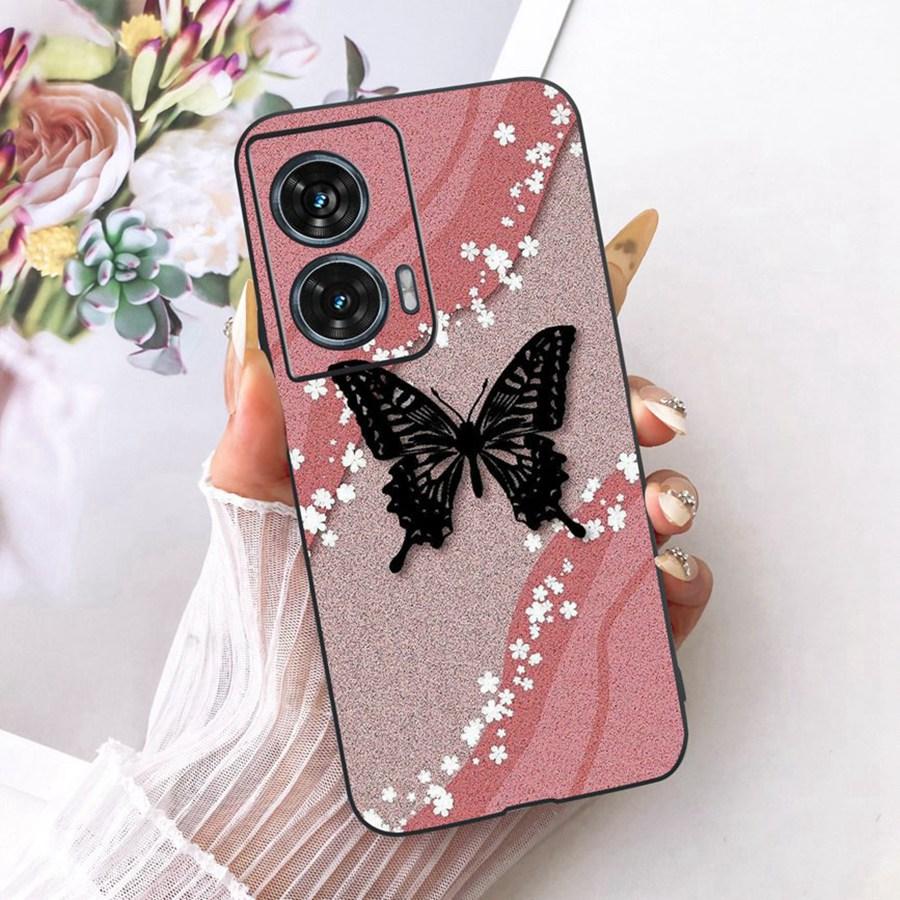 For Motorola Edge 50 Fusion Case XT2429-1 Soft TPU Flower Protective Phone Cases For Motorola G96 motog96 5G Fundas Cover Coque