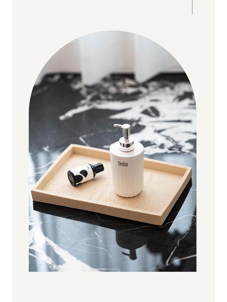 Travertine Wabi-Sabi Tray: Aromatherapy Storage, Luxury Bathroom Ornament, Living Room Decoration.