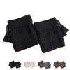 1 Pair Fashion Winter Tassel Womens Knitted Leg Warmers Sock Elastic Stretchy Soft Trim Boot Cover Cuffs Toppers