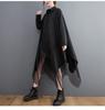 BEIBANG Shirt Long Layered Tulle Long Plus Slimming Women's Dress, Sleeve, Casual, Look, Skirt, Tunic, Sizes, Flattering, (Free Size, Black)