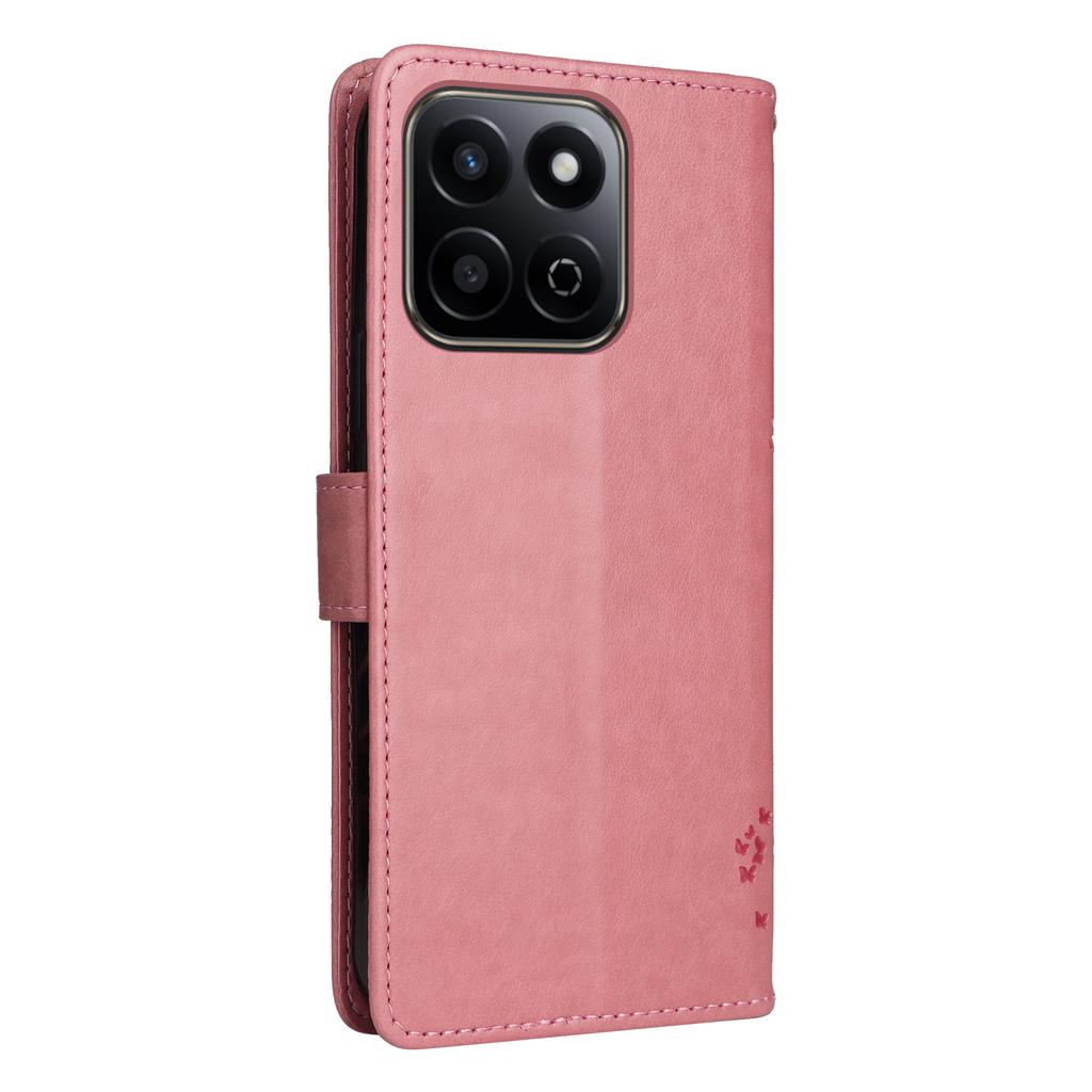 For Honor Play 60 Plus 5G/Play 9T/X7c 4G/200 Smart 5G Phone Case with Stand Cat Tree Pattern Leather Wallet Mobile Cover