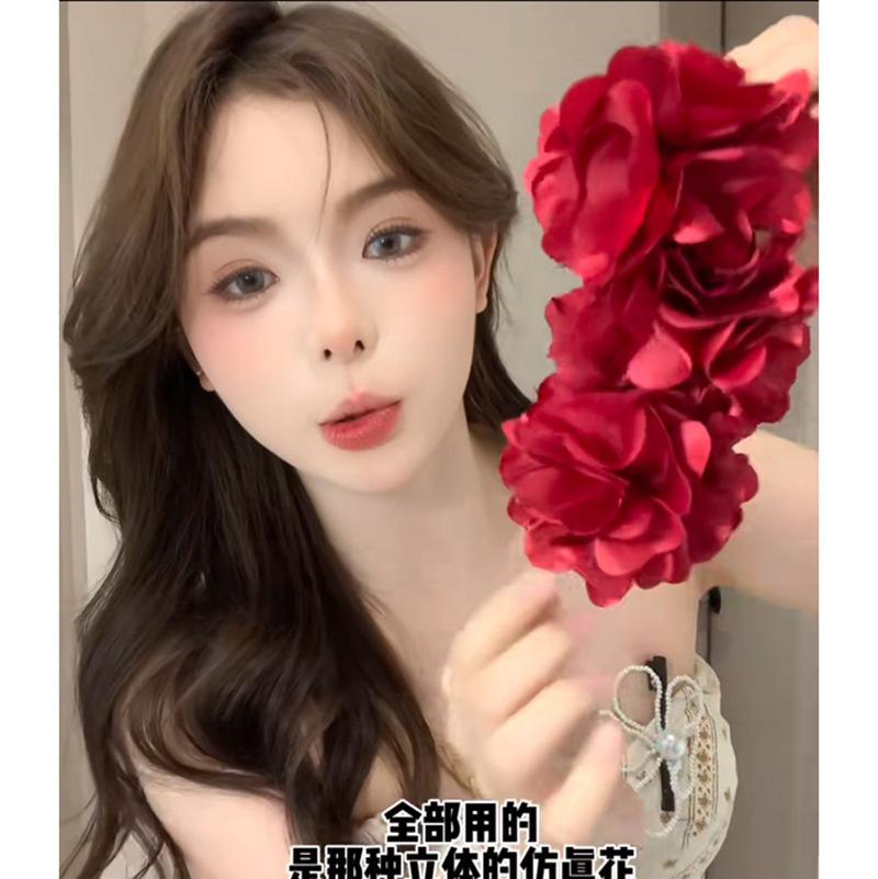 

Акриловая ткань цветок заколка для волос атмосфера темперамент акула клипса мода ниша универсальные аксессуары для волос женщины