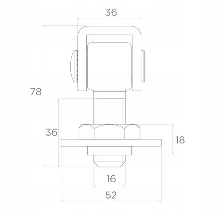 Adjustable Hinge 16mm