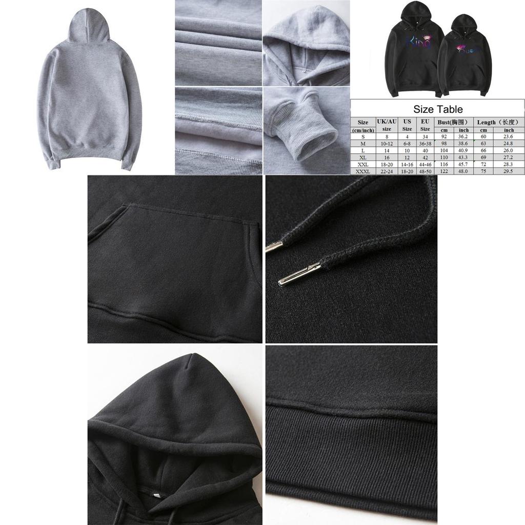 Premium Quality King Queen Matching Couple Hoodies Stylish His And Her Sweatshirts