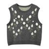 Sancai Women's 2026 Spring Round Neck Knit Vest