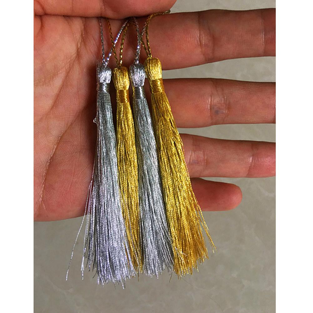 

100Pcs 13Cm Silky Tassels Handmade Decorative Tassel for DIY Jewelry Accessories Craft Projects Home Decorations Party Favors золотистый