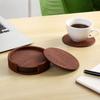 6pcs/set Wood Grain Leather Coasters Tea and Coffee Double-sided Cup Mat Slip Resistant Insulated Rack Cup Pads Placemats