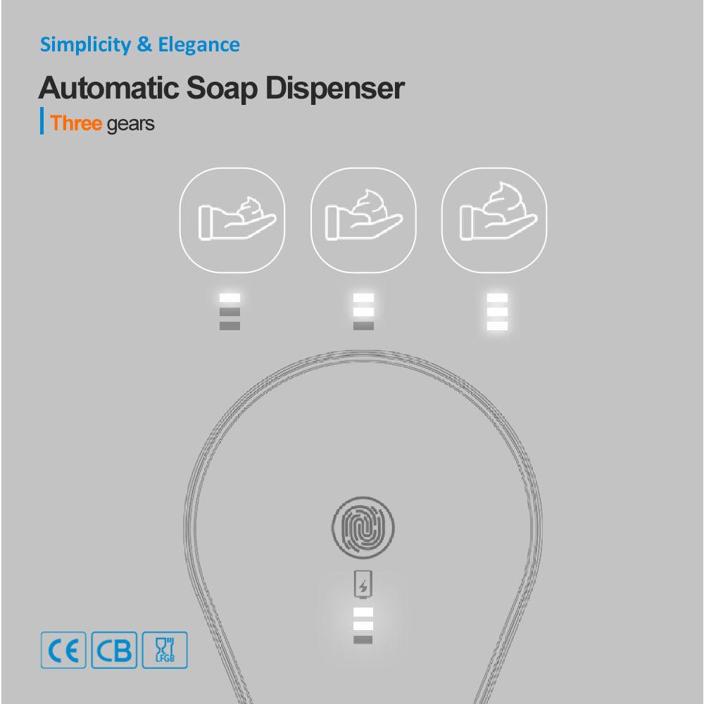 Automatic induction foam hand sanitizer Electric Foaming Hand Soap Dispenser AS127