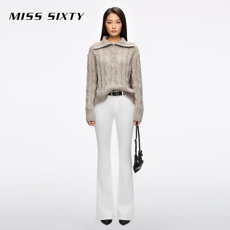 MISS SIXTY Women's High-Waist Slim Fit Flared Brushed Jeans