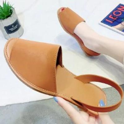Hochwertige Schuhe Damen Peep Toe Damen Sandalen Übergröße Lässige Sandalen Damen Runde Zehenpartie Slipper Flach mit Schuhen Weiblich