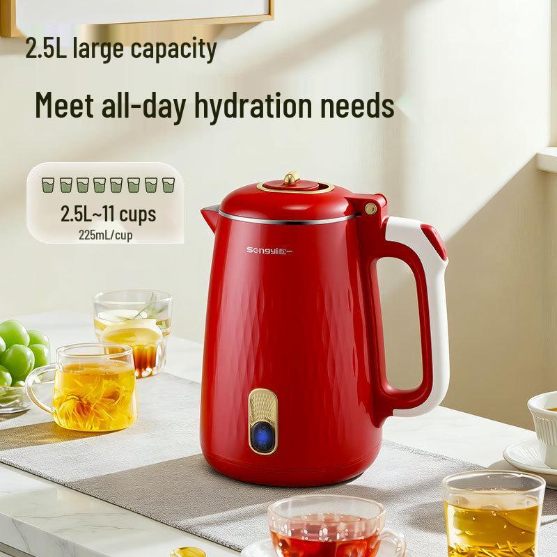 Songyi 2.5L Stainless Steel Electric Kettle - Fast Boil and Smart Keep-Warm Feature for Home Use