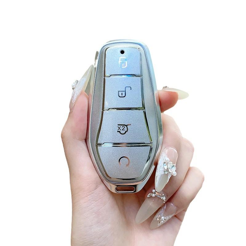 BYD Seal Metall-Schlüsseletui für Yuan Plus, Song Pro, Han E9, Qin Plus DMI, Dolphin, E3