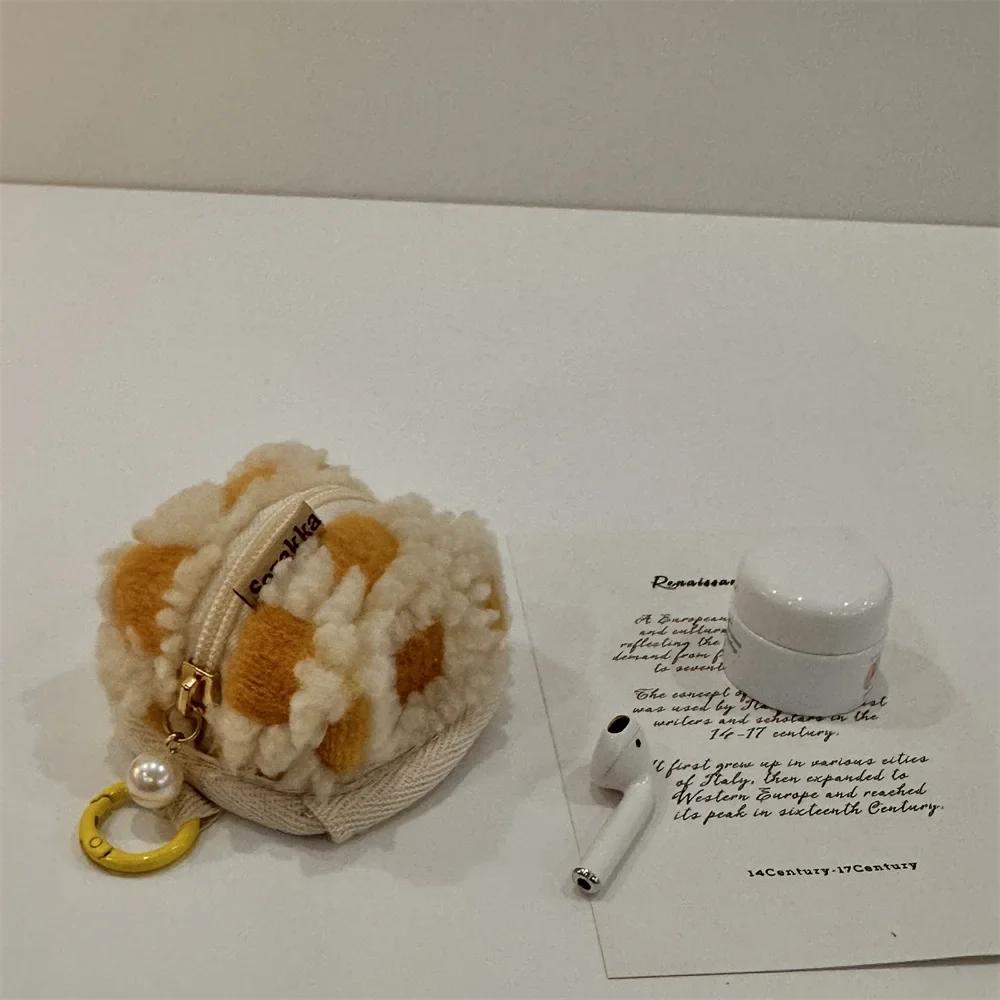 1 Piece Cute Earphone Case for Airpods Huawei Xiaomi Fashion Solid Color Wireless Earphone Case Universal Portable Cute Mini Bag