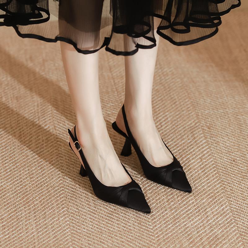 Sandalen 2025 Frühling Damenmode Huizhou Damenschuhe Herbst neu High Heels Damen feine Absätze hoher Sinn leere Schuhe