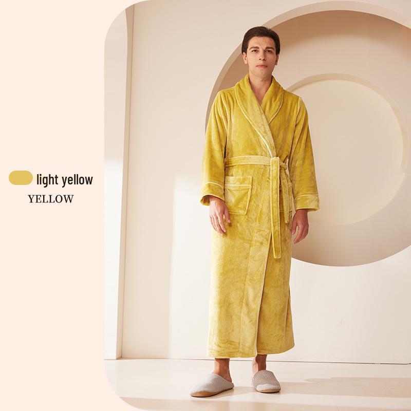 Thick Flannel Couple Bathrobe - Plus Size Homewear for Women & Men