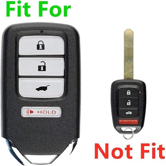 Silicone Smart Key Fob Cover Remote Case Keyless Protector Jacket for 2013- Honda Accord Civic Crosstour CR-V CR-Z Fit ight Odyssey Pilot Ridgeline