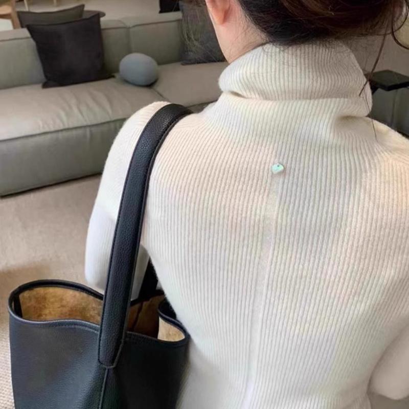 Autumn and Winter Slim Fit Turtleneck Knitted Sweater Women Tops Long Sleeve Casual Base Women's Sweaters Soft Warm Fashion Female Knitwears 25252