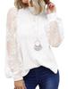 European and American new women's long-sleeved lace casual loose T-shirt top women